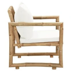 VidaXL Tuinstoelen 2 St Met Kussens Bamboe -Tuinmeubelwinkel 01a32c6ef8e347618598a0ba3e9a7ac3