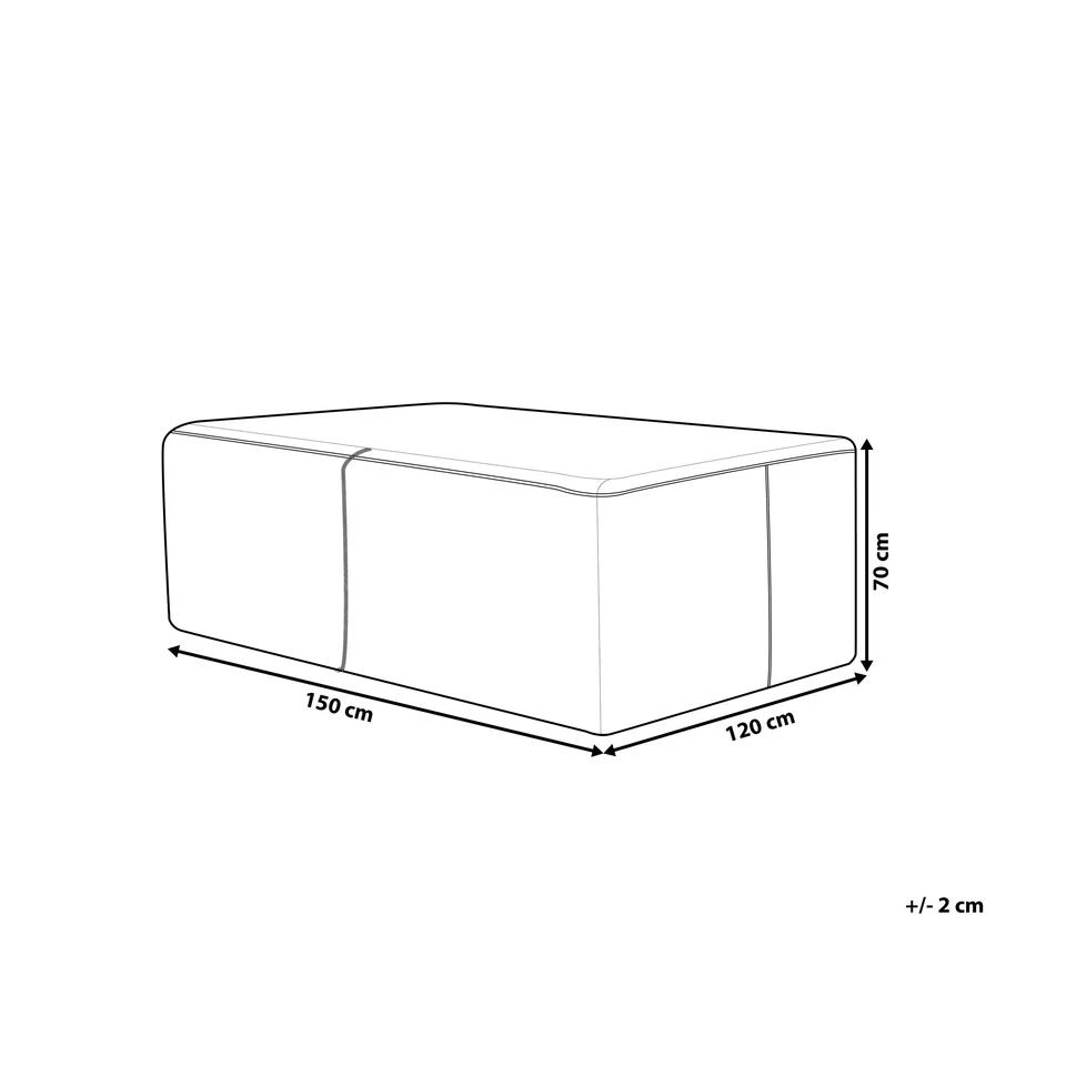 Beliani Meubelhoes CHUVA - Grijs Pvc 2 Beliani Meubelhoes CHUVA - Grijs Pvc - Afbeelding 2