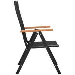 VidaXL Tuinstoelen Stapelbaar 2 St Poly Rattan Zwart -Tuinmeubelwinkel 1000006231 0103