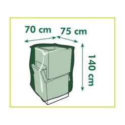 Merkloos Beschermhoes Voor Stapelstoelen - Grijs - 140 X 70 Cm -Tuinmeubelwinkel 1000012376 0102