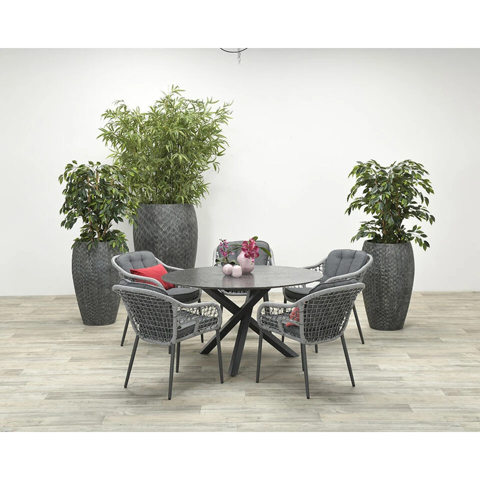 Studio 20 Gigi Tuintafel Ø140 Cm - Diamond Black 2 Studio 20 Gigi Tuintafel Ø140 Cm - Diamond Black - Afbeelding 2