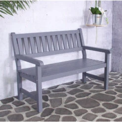 SenS-Line Bordeaux Tuinbank - Grenenhout - Grijs -Tuinmeubelwinkel 1000038274 0102