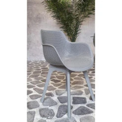 SenS-Line Jasper Tuinstoel - Kunststof - Grijs -Tuinmeubelwinkel 1000038283 0102