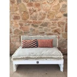 2L Home & Garden Palletbank Whitewash - Wit -Tuinmeubelwinkel 1000038531 0103