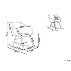 Beliani Schommelstoel HARMONY - Geel Polypropyleen 6 Beliani Schommelstoel HARMONY - Geel Polypropyleen -Tuinmeubelwinkel 1000041319 0102