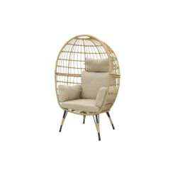 VDG Lola Egg Relaxstoel - Natural Sand -Tuinmeubelwinkel 1000042586 0103
