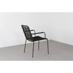 VDG Denver Rope Stapelbare Tuinstoel - Zwart -Tuinmeubelwinkel 1000048025 0103