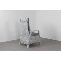 VDG Darwin Wicker Verstelbare Tuinstoel - Licht Grijs -Tuinmeubelwinkel 1000048056 0103