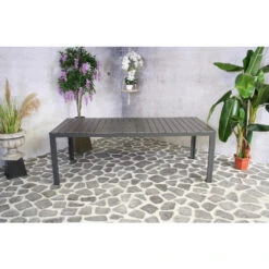 SenS-Line Jerry Tuintafel Antraciet - 220x100 Cm -Tuinmeubelwinkel 1000048263 0102