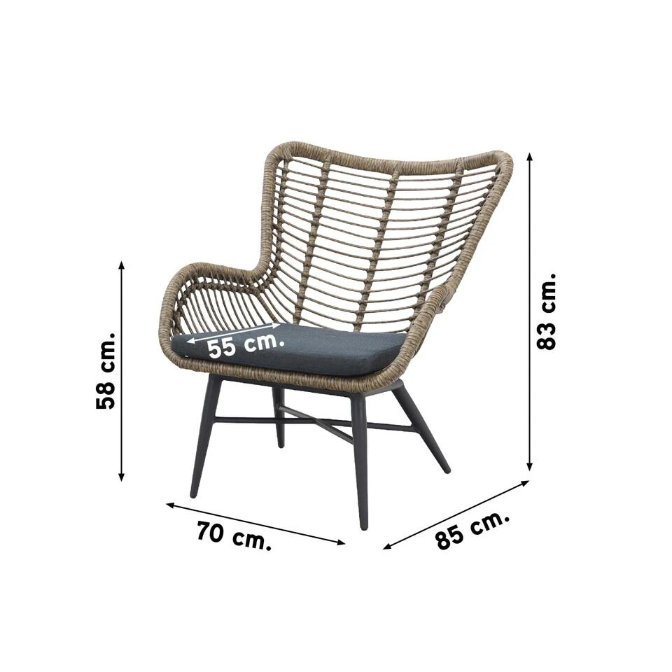 Jasmine Loungestoel - Natural 2 Jasmine Loungestoel - Natural - Afbeelding 2