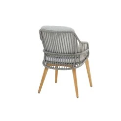 4-Seasons Sempre Tuinstoel - Teak/Silver Grey (1 St.) -Tuinmeubelwinkel 1000048797 0103