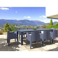 VDG Siesta Box Stapelbare Stoel - Donkergrijs -Tuinmeubelwinkel 1000048805 0102