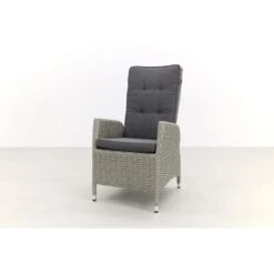 VDG Manhattan Wicker Verstelbare Tuinstoel - White Grey -Tuinmeubelwinkel 1000050056 0102