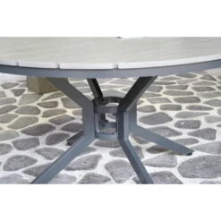 SenS-Line - Jersey Tuintafel Grey Ø140 Cm - Grijs -Tuinmeubelwinkel 1000050318 0103