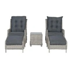 Garden Impressions Santa Rosa Tuinstoel + Voetenbank+bijzettafel -Tuinmeubelwinkel 1000052349 0104