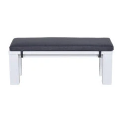 Garden Impressions Plaza Lounge Tuinbank 115,5x43xH40 Cm -mat Wit -Tuinmeubelwinkel 1000052959 0103