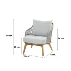 4 Seasons Sempre Loungestoel + Voetenbank - Teak/Silver Grey 6 4 Seasons Sempre Loungestoel + Voetenbank - Teak/Silver Grey -Tuinmeubelwinkel 1000052975 0102
