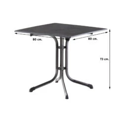 Sieger Boulevard Klaptafel 80x80 Cm. - Vivodur -Tuinmeubelwinkel 1000053294 0101