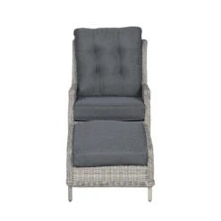 Garden Impressions Santa Rosa Relax Tuinstoel+voetenbank Vintage -Tuinmeubelwinkel 1000054029 0103