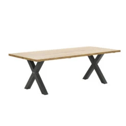 Garden Impressions Zadar Tuintafel 220x100 Donker Grijs - X-frame -Tuinmeubelwinkel 1000054086 0104