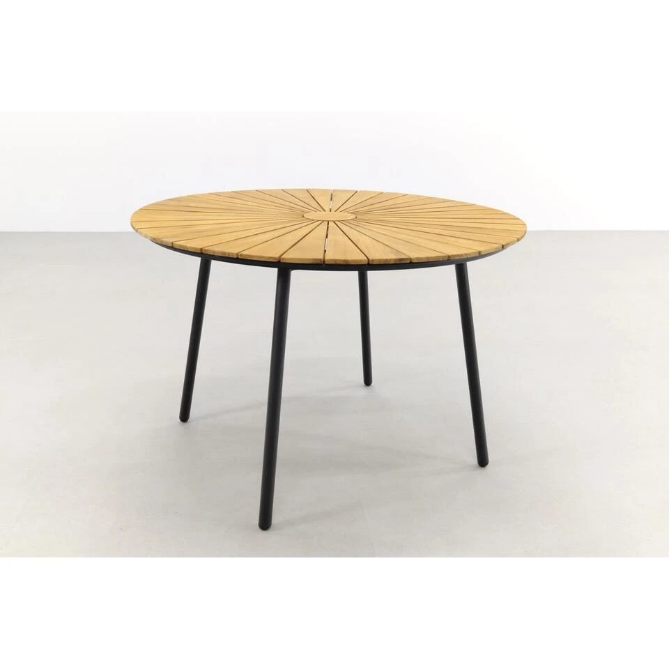 VDG Dave Teak Tuintafel Rond - Ø 110 Cm 3 VDG Dave Teak Tuintafel Rond - Ø 110 Cm - Afbeelding 3