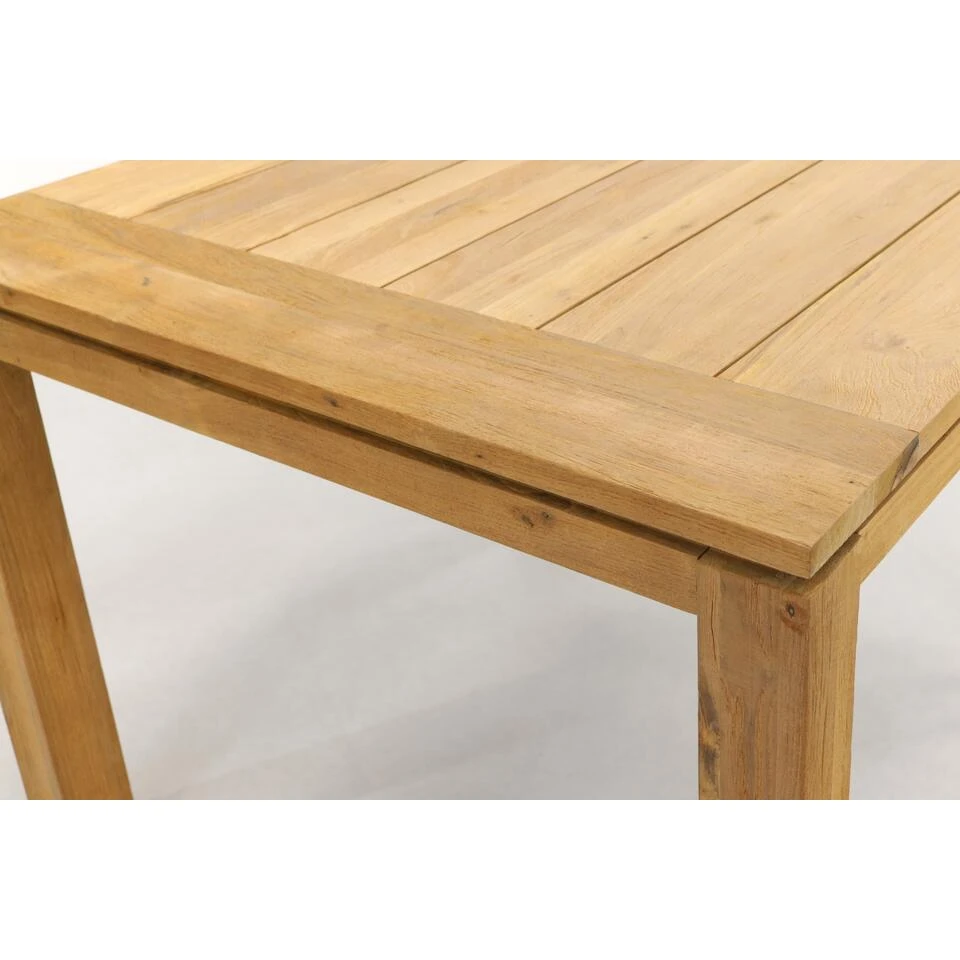 Allure Rome Teak Tuintafel 100 X 100 Cm. - Natural Brown 4 Allure Rome Teak Tuintafel 100 X 100 Cm. - Natural Brown - Afbeelding 4