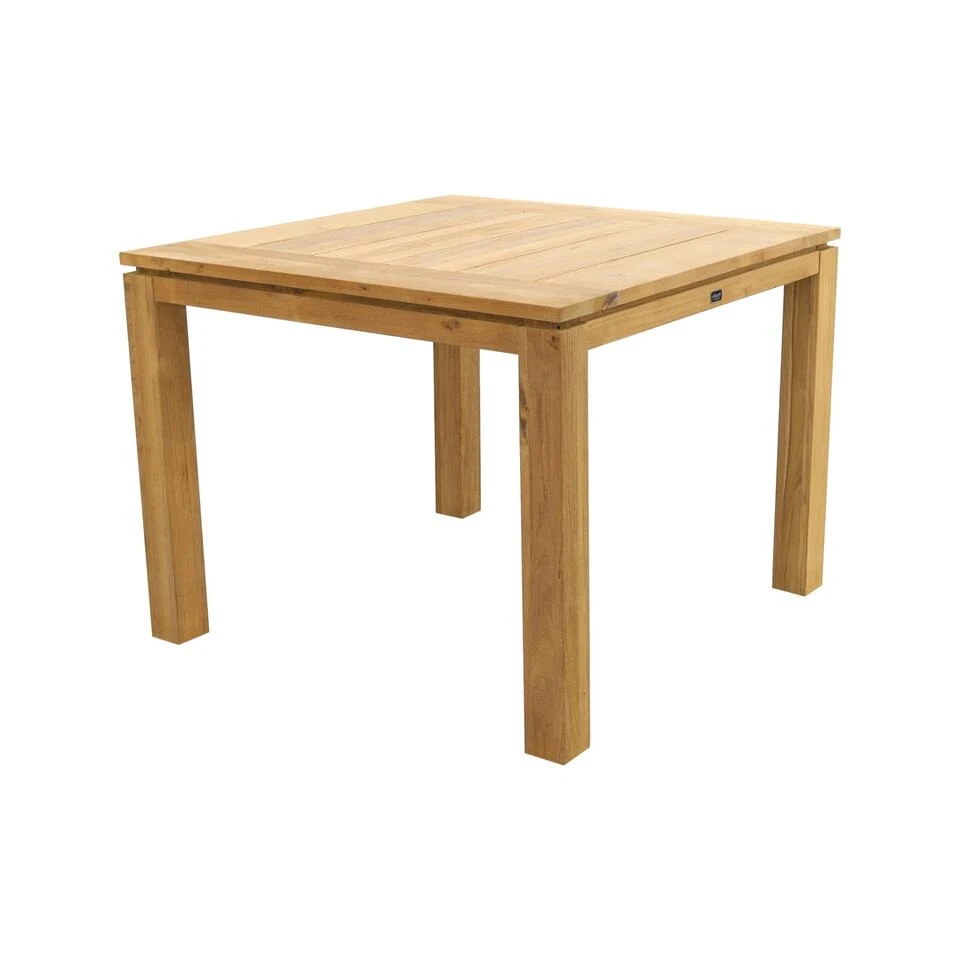 Allure Rome Teak Tuintafel 100 X 100 Cm. - Natural Brown 1 Allure Rome Teak Tuintafel 100 X 100 Cm. - Natural Brown