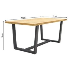 Exotan Murano Teakhouten Tuintafel - 180x90 Cm -Tuinmeubelwinkel 1000054954 0101