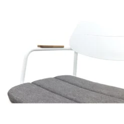 GreenChair Courage Dining Chair - Teak Armleuning - White -Tuinmeubelwinkel 1000058438 0103