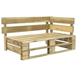 VidaXL Tuinbank Met Grijze Kussens Pallet Grenenhout -Tuinmeubelwinkel 1000060776 0102