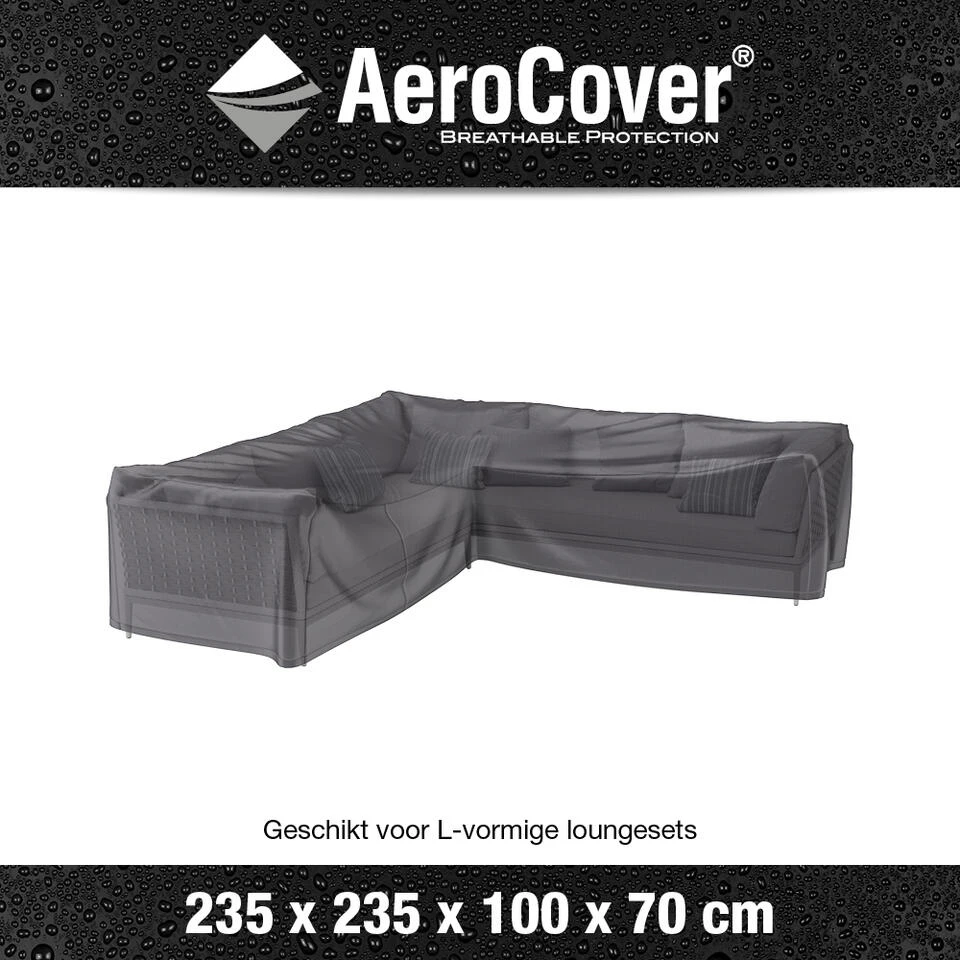 Aerocover Loungesethoes L-vorm 235x235 Cm 2 Aerocover Loungesethoes L-vorm 235x235 Cm - Afbeelding 2