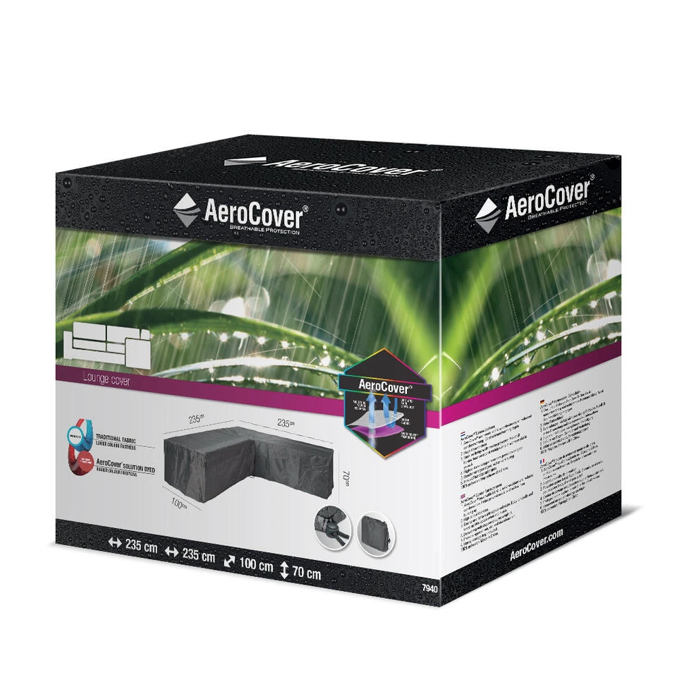 Aerocover Loungesethoes L-vorm 235x235 Cm 3 Aerocover Loungesethoes L-vorm 235x235 Cm - Afbeelding 3