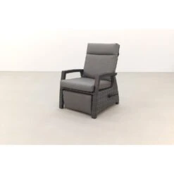 VDG Verstelbare Loungestoel Met Voetensteun - Darwin - Antraciet -Tuinmeubelwinkel 1000074421 0102