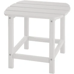 Tectake - 2 Tuinstoelen Janis Met Tafel - Houtlook - Wit -Tuinmeubelwinkel 1000078042 0103