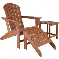Tectake -tuinstoel Adirondack -Janis - Bruin -Tuinmeubelwinkel 1000078043 0102