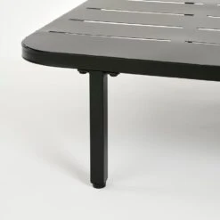 Mica Decorations Celo Hocker - L80 X B80 X H23 Cm - Metaal - Zwart -Tuinmeubelwinkel 1000079075 0102