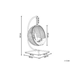 Beliani Hangstoel ARCO - Beige Polyester -Tuinmeubelwinkel 1000084499 0102