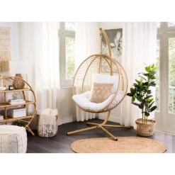 Beliani Hangstoel ARCO - Beige Polyester -Tuinmeubelwinkel 1000084499 0103