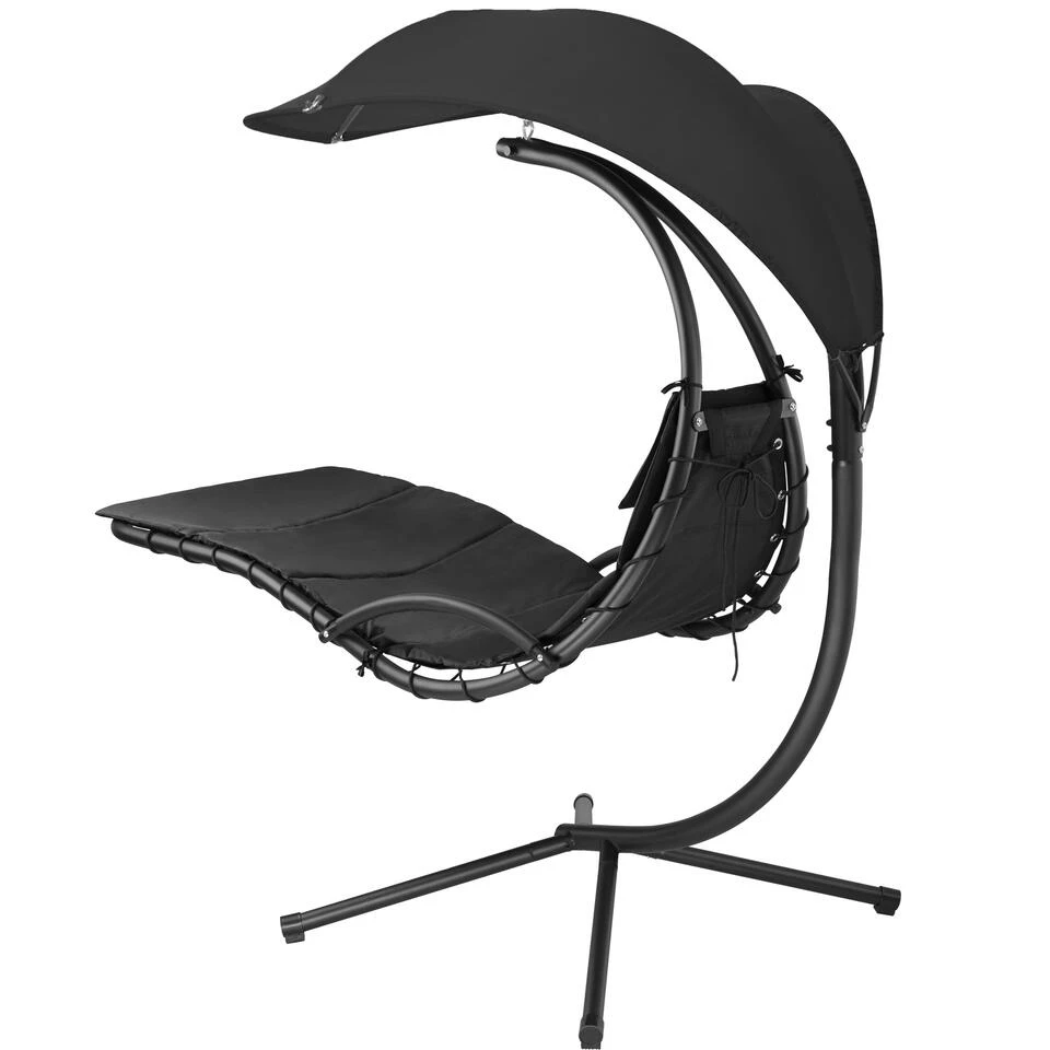 Tectake - Hangstoel Ligbed Maja - Zwart 3 Tectake - Hangstoel Ligbed Maja - Zwart - Afbeelding 3