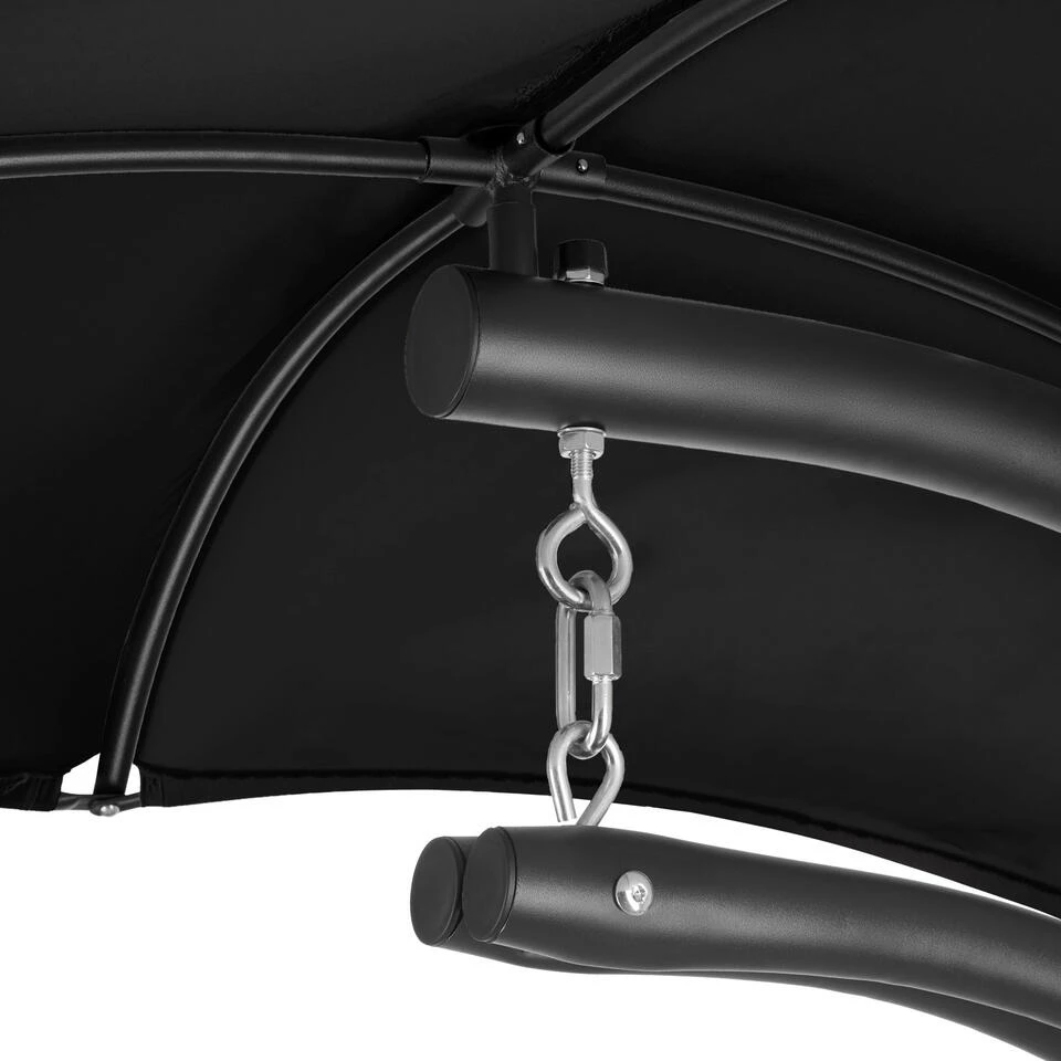 Tectake - Hangstoel Ligbed Maja - Zwart 4 Tectake - Hangstoel Ligbed Maja - Zwart - Afbeelding 4