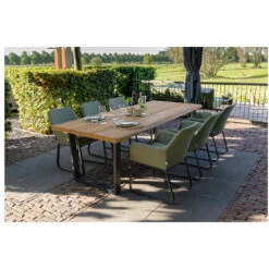 Exotan Fauteuil Buiten Plaza - Aluminium - Groen - Set Van 2 -Tuinmeubelwinkel 1000090468 0102