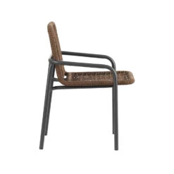 Tuinstoel Met Armleuning Nila Touw Bruin - 58,50x53x76 Cm - Touw - Bruin -Tuinmeubelwinkel 1000092401 0103