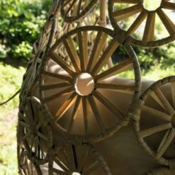 Flower Hangstoel Naturel - Wicker - Bruin -Tuinmeubelwinkel 1000094365 0103