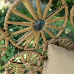 Flower Hangstoel Naturel - Wicker - Bruin -Tuinmeubelwinkel 1000094365 0104