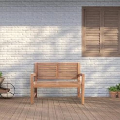 CLP Teakbank Halden 120 Cm -Tuinmeubelwinkel 1000095889 0102