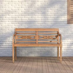 CLP Bank Maryland 120 Cm Teak 6 CLP Bank Maryland 120 Cm Teak -Tuinmeubelwinkel 1000097775 0102