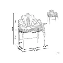 Beliani Tuinstoel LIGURIA - Zwart Ijzer -Tuinmeubelwinkel 11595924558b4cf98b450e7d99a3f8bc