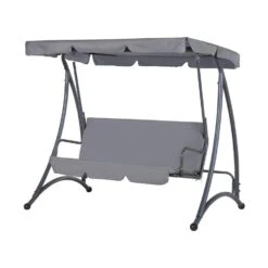 Beliani Schommelbank TEMPLE - Grijs Polyester