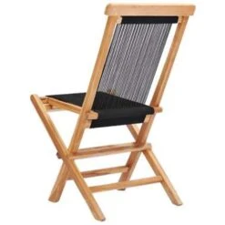VidaXL Tuinstoelen Inklapbaar 2 St Massief Teakhout En Touw -Tuinmeubelwinkel 1274961407 0103