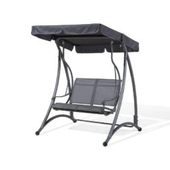 Tuinmeubelwinkel 36 Beliani Schommelbank TESERO - Grijs Staal